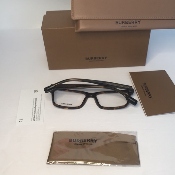 New Auth - BURBERRY Demo Rectangular Men's Eyeglasses BE2320 3864 55 - Picture 12 of 15